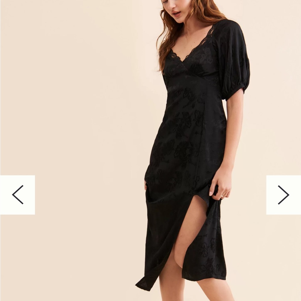black midi dress
